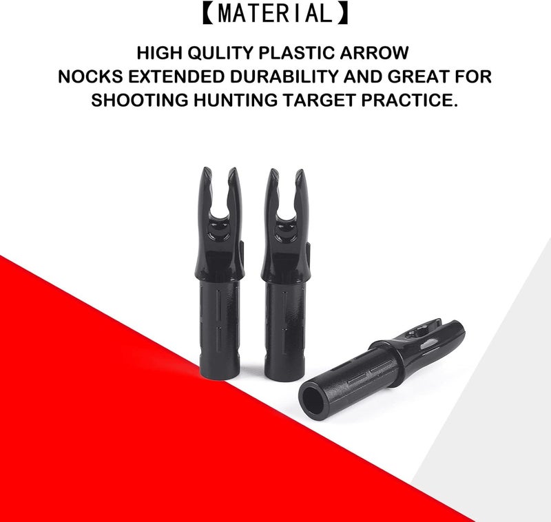 Yls 30Pcs Archery Arrow Nocks 0.246 inch Inside Diameter Inserts 6.20mm Carbon Arrows Nock for Archery Standard Size DIY Arrows Hunting Shooting - Image 3